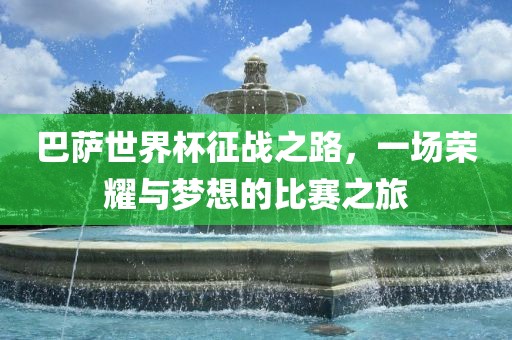 巴萨世界杯征战之路，一场荣耀与梦想的比赛之旅