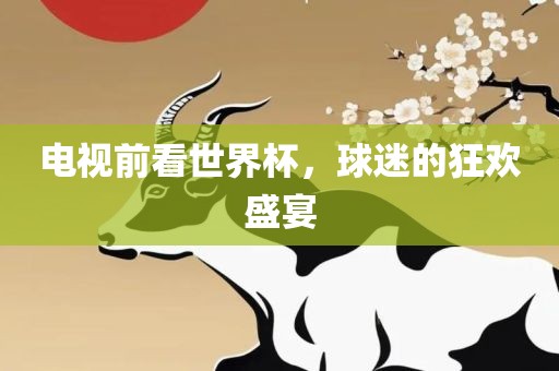 电视前看世界杯，球迷的狂欢盛宴