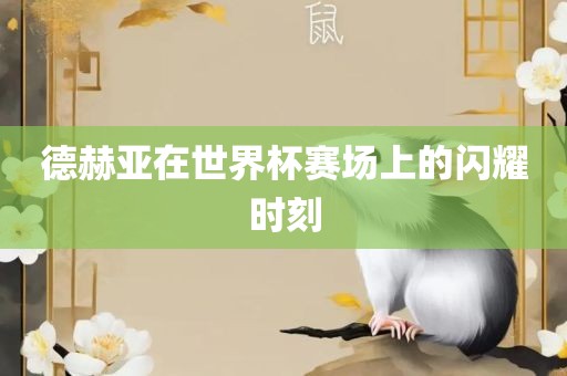 德赫亚在世界杯赛场上的闪耀时刻