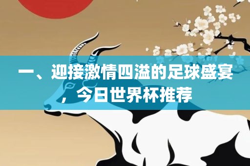 一、迎接激情四溢的足球盛宴，今日世界杯推荐