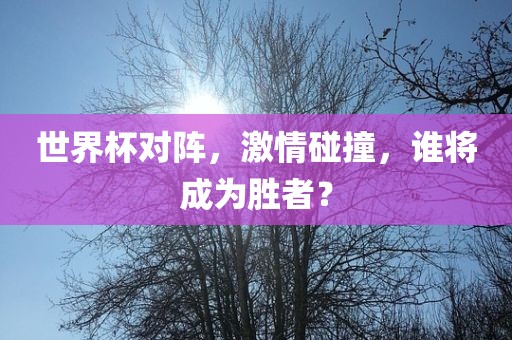 世界杯对阵，激情碰撞，谁将成为胜者？吉安市靖泰电力工程有限公司