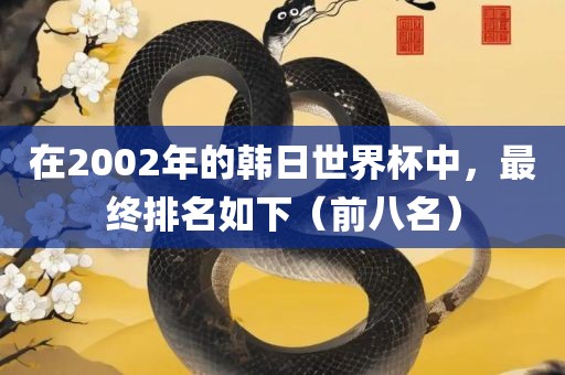 在2002年的韩日世界杯中，最终排名如下（前八名）