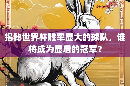 揭秘世界杯胜率最大的球队，谁将成为最后的冠军？