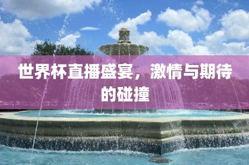 世界杯直播盛宴，激情与期待的碰撞