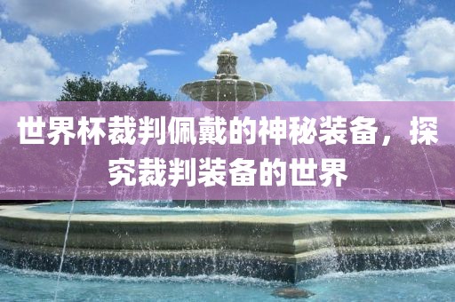 世界杯裁判佩戴的神秘装备，探究裁判装备的世界