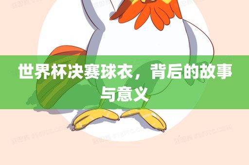 世界杯决赛球衣，背后的故事与意义