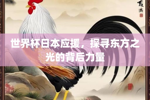 世界杯日本应援，探寻东方之光的背后力量