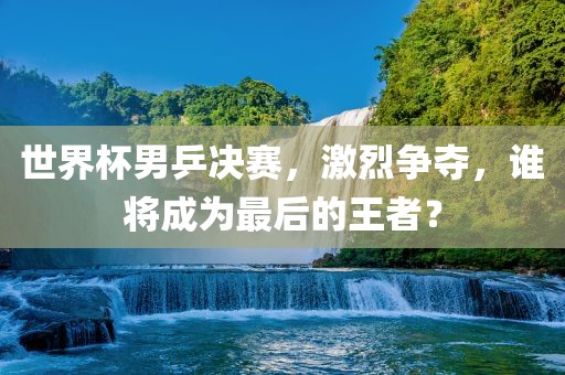 世界杯男乒决赛，激烈争夺，谁将成为最后的王者？
