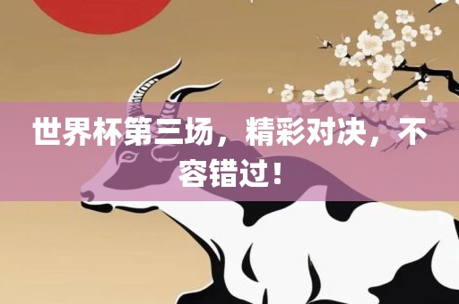 世界杯第三场，精彩对决，不容错过！