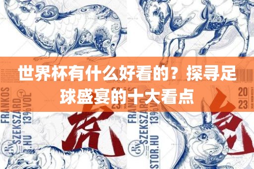 世界杯有什么好看的？探寻足球盛宴的十大看点