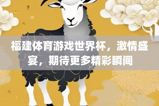 福建体育游戏世界杯，激情盛宴，期待更多精彩瞬间