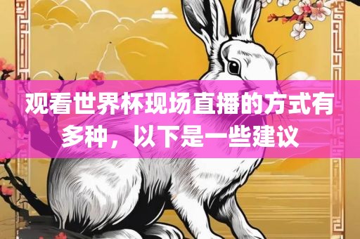 观看世界杯现场直播的方式有多种，以下是一些建议