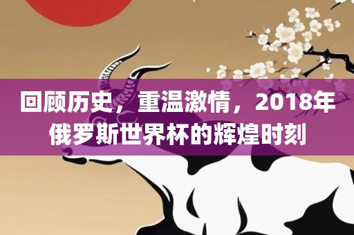 回顾历史，重温激情，2018年俄罗斯世界杯的辉煌时刻