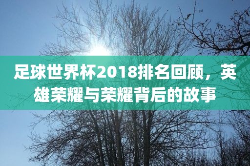 足球世界杯2018排名回顾，英雄荣耀与荣耀背后的故事吉安市靖泰电力工程有限公司