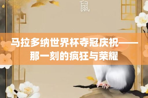 马拉多纳世界杯夺冠庆祝——那一刻的疯狂与荣耀吉安市靖泰电力工程有限公司
