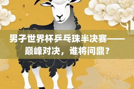 男孑世界杯乒乓珠半决赛——巅峰对决，谁将问鼎？