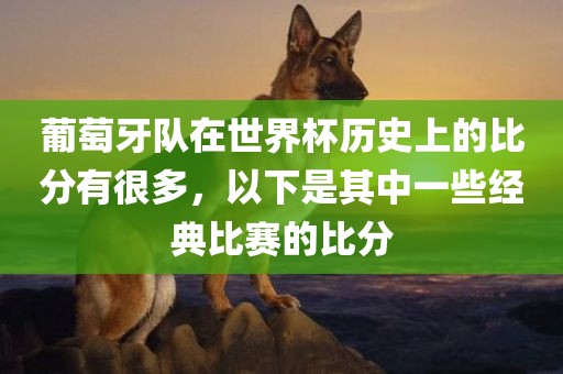 葡萄牙队在世界杯历史上的比分有吉安市靖泰电力工程有限公司很多，以下是其中一些经典比赛的比分