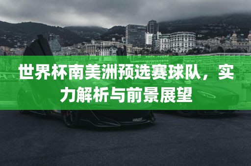 世界杯南美洲预选赛球队，实力解析与前景展望吉安市靖泰电力工程有限公司