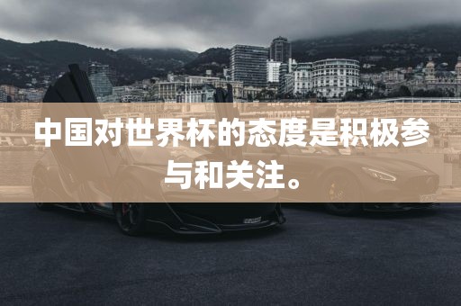 中国对世界杯的态度是积极参与和关注。
