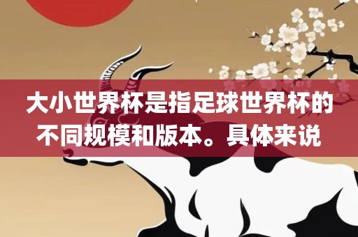 大小世界杯是指足球世界杯的不同规模和版本。具体来说