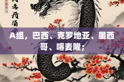 A组，巴西、克罗地亚、墨西哥、喀麦隆；