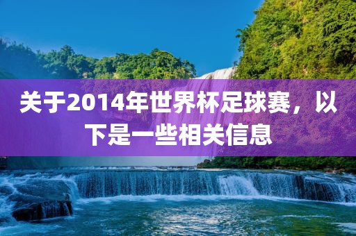 关于2014年世界杯足球赛，以下是一些相关信息