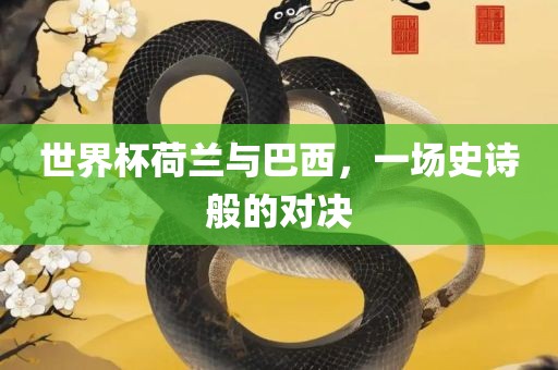 世界杯荷兰与巴西，一场史诗般的对决