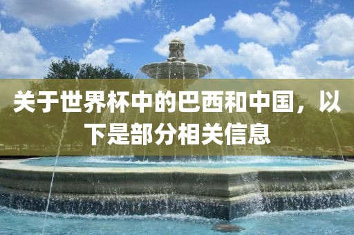 关于世界杯中的巴西和中国，以下是部分相关信息
