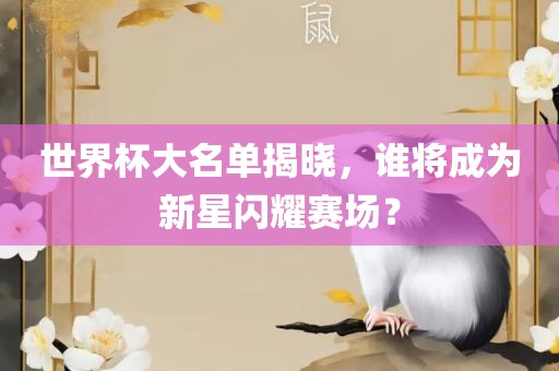 世界杯大名单揭晓，谁将成为新星闪耀赛场？