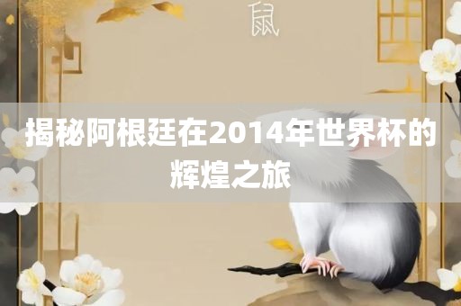 揭秘阿根廷在2014年世界杯的辉煌之旅