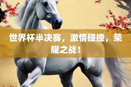 世界杯半决赛，激情碰撞，荣耀之战！