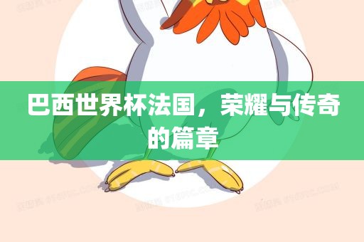 巴西世界杯法国，荣耀与传奇的篇章
