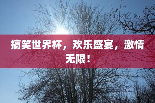 搞笑世界杯，欢乐盛宴，激情无限！