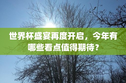 世界杯盛宴再度开启，今年有哪些看点值得期待？吉安市靖泰电力工程有限公司
