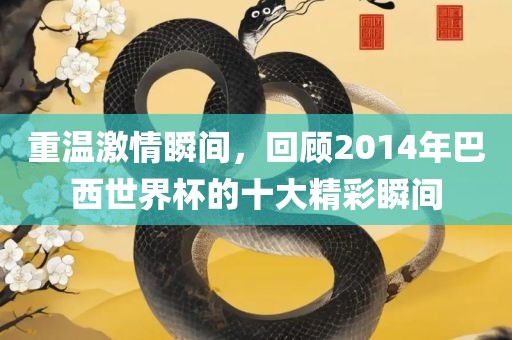 重温激情瞬间，回顾2014年巴西世界杯的十大精彩瞬间