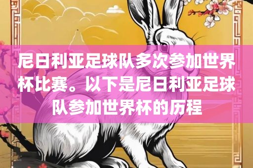 尼日利亚足球队多次参加世界杯比赛。以下是尼日利亚足球队参加世界杯的历程