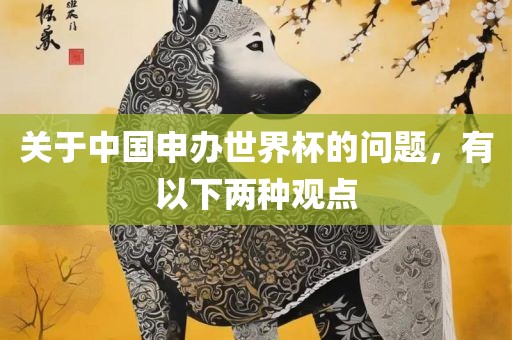 关于中国申办世界杯的问题，有以下两种观点