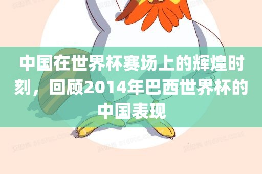 中国在世界杯赛场上的辉煌时刻，回顾2014年巴西世界杯的中国表现