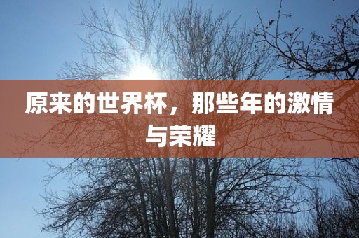 原来的世界杯，那些年的激情与荣耀