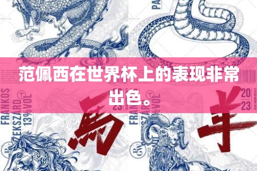 范佩西在世界杯上的表现非常出色。