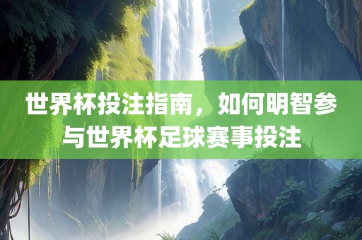 世界杯投注指南，如何明智参与世界杯足球赛事投注