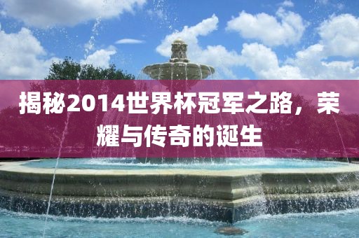 揭秘2014世界杯冠军之路，荣耀与传奇的诞生