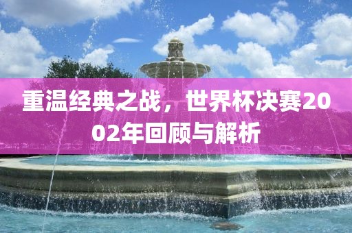 重温经典之战，世界杯决赛2002年回顾与解析