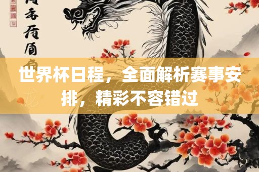 世界杯日程，全面解析赛事安排，精彩不容错过