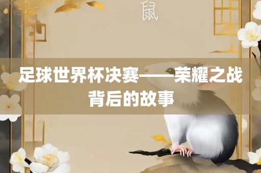 足球世界杯决赛——荣耀之战背后的故事吉安市靖泰电力工程有限公司