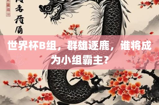 世界杯B组，群雄逐鹿，谁将成为小组霸主？