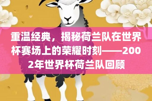 重温经典，揭秘荷兰队在世界杯赛场上的荣耀时刻——2002年世界杯荷兰队回顾