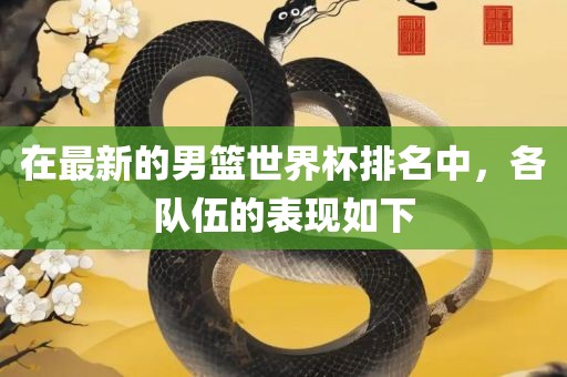在最新的男篮世界杯排名中，各队伍的表现如下