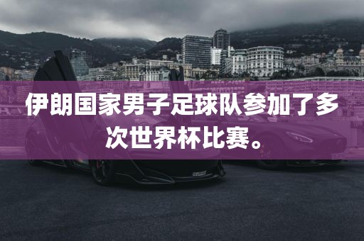 伊朗国家男子足球队参加了多次世界杯比赛。