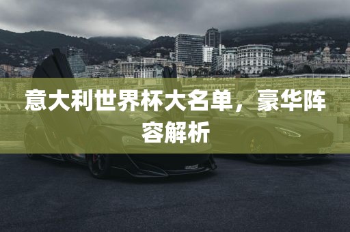 意大利世界杯大名单，豪华阵容解析